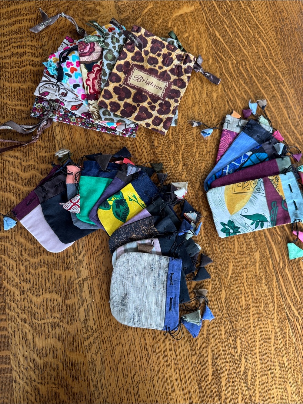 Brighton Kids Mixed Pattern Drawstring Pouches - Multi Color